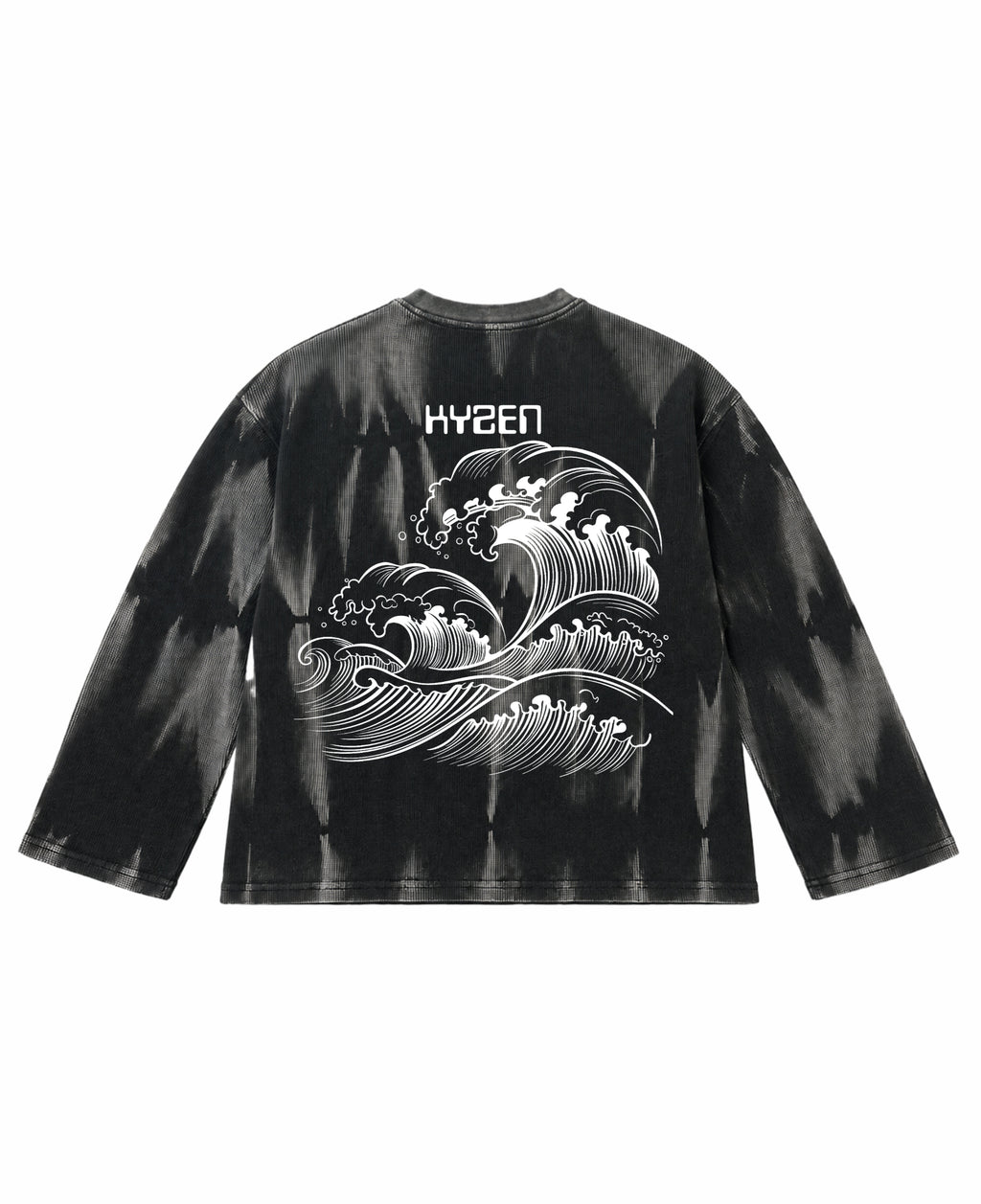 Hammer Wash Waffle Oversized Full-Sleeve Back Design