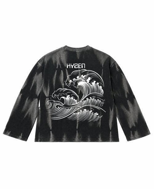 Hammer Wash Waffle Oversized Full-Sleeve Back Design